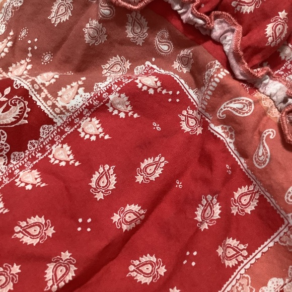 Beach Lunch Lounge Bandana Print Cowgirl Patchwork Print Babydoll Dress Medium - Picture 15 of 15